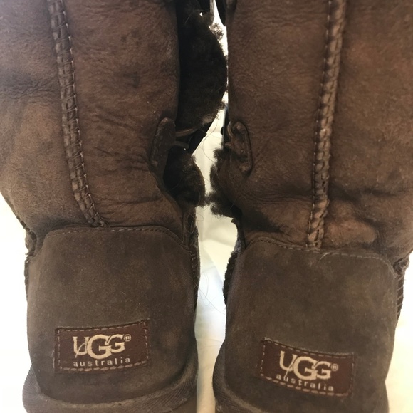 UGG Triplet Bailey Button boots -- brown size 8 - Picture 4 of 7